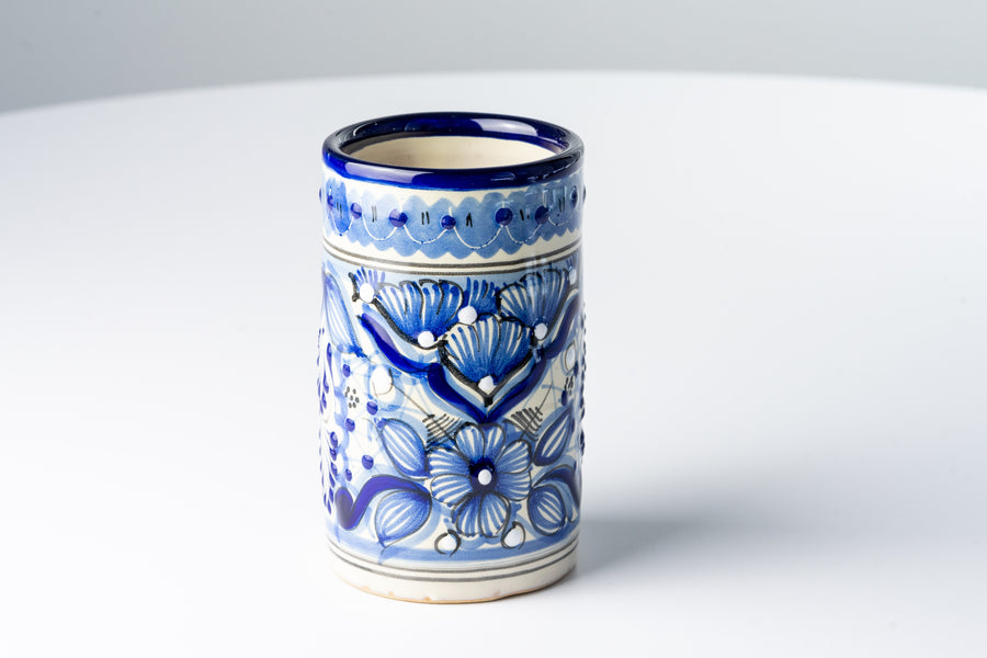 Talavera blue and white mug.
