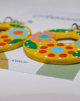 Circle Hand Painted Earrings