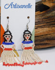 Figurine Beaded Earrings