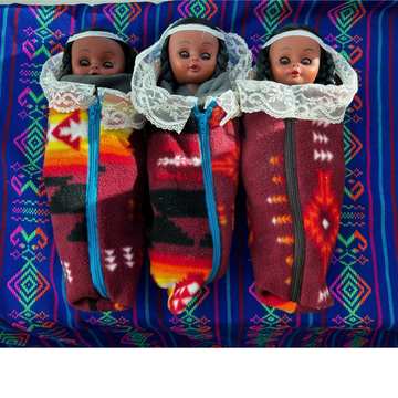 Pattern Blanket-Wrapped Dolls