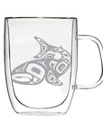 Jamie Sterritt Salmon Double-Wall Glass Mug