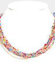 Beaded Multicolor Layered Necklace