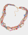 Beaded Multicolor Layered Necklace