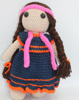 Crochet doll - Blue dress