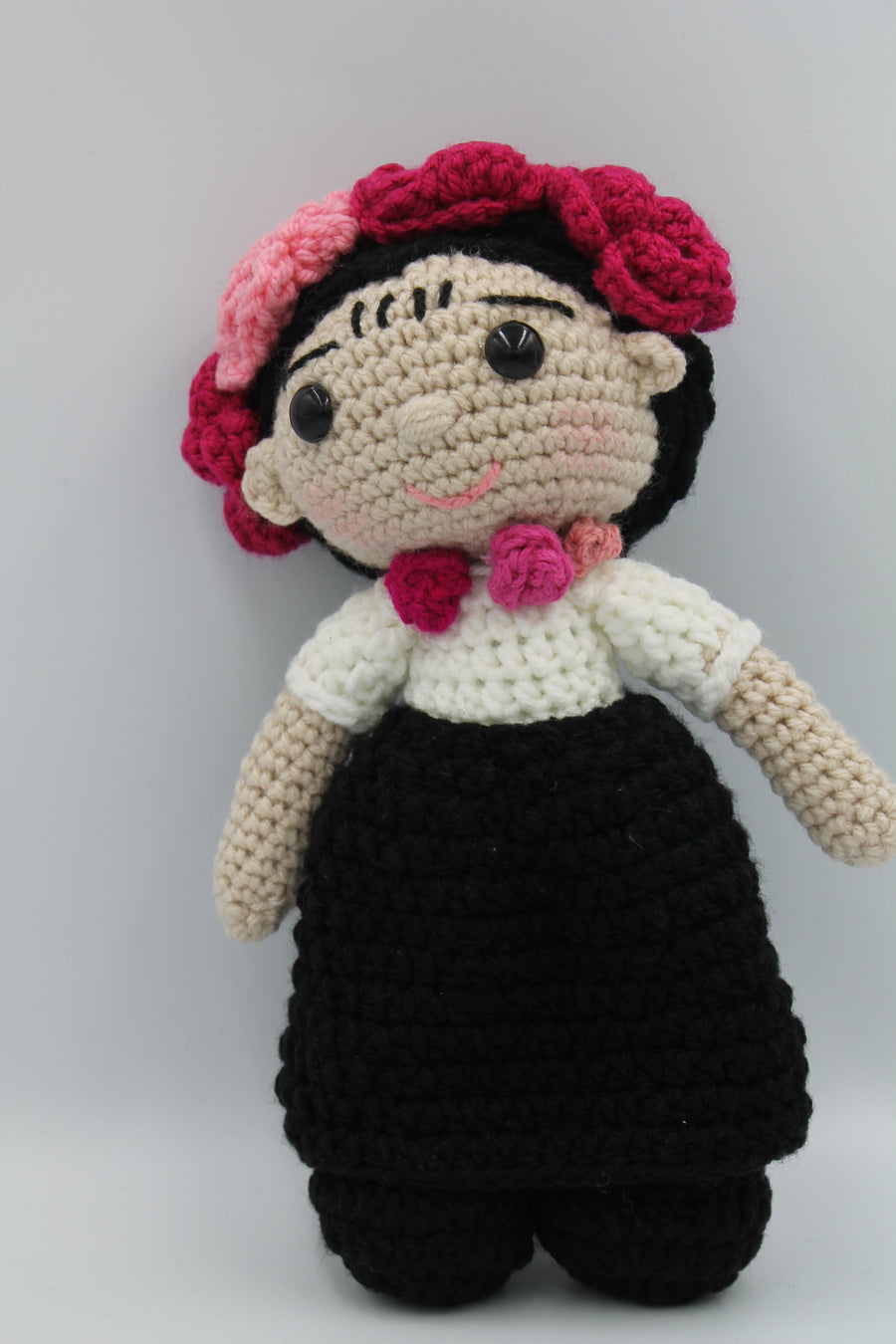 Crochet Doll - Pink Flowers