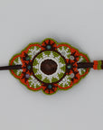 Stick-Barrette Beaded Hairclip with Wooden Stick