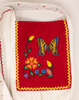 Embroidered Leather Shoulder Bag