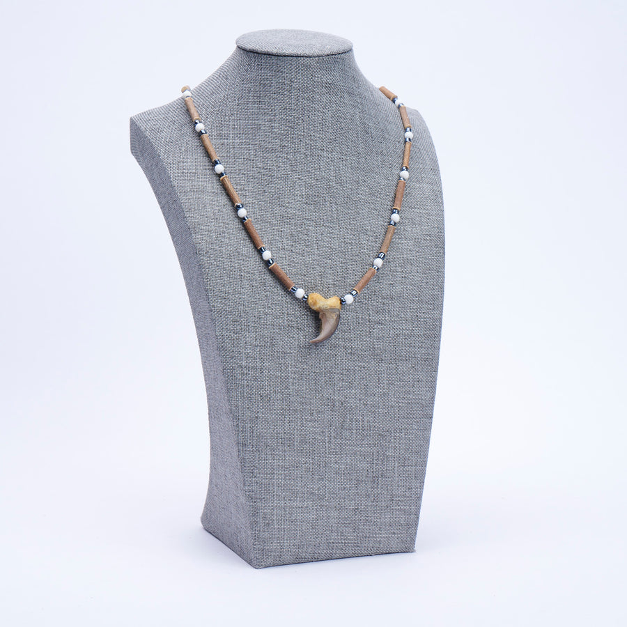 Natural Wood and Bone Necklace - Medium Claw