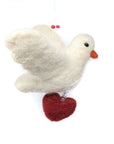 Felted Dolls - Dove with Heart