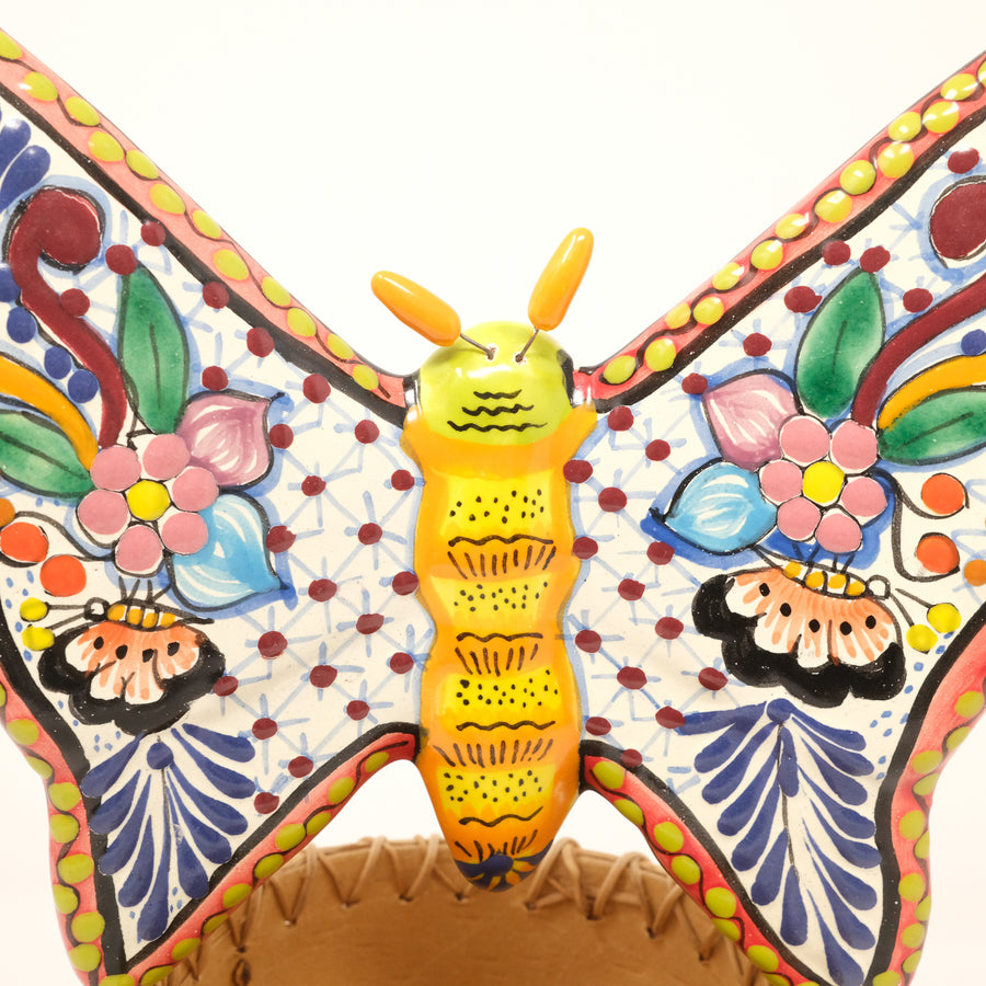 Mexican Pottery Art - Yellow Butterfly