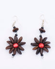 Mexican Coffee Bean Flower Earrings
