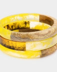 Wood and Resin Bangle Bracelets