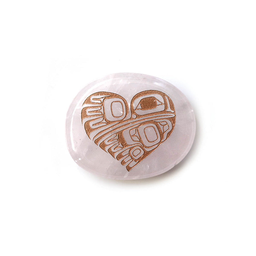 Spirit Stone - Rose Quartz Hummingbird Heart by Gordon White