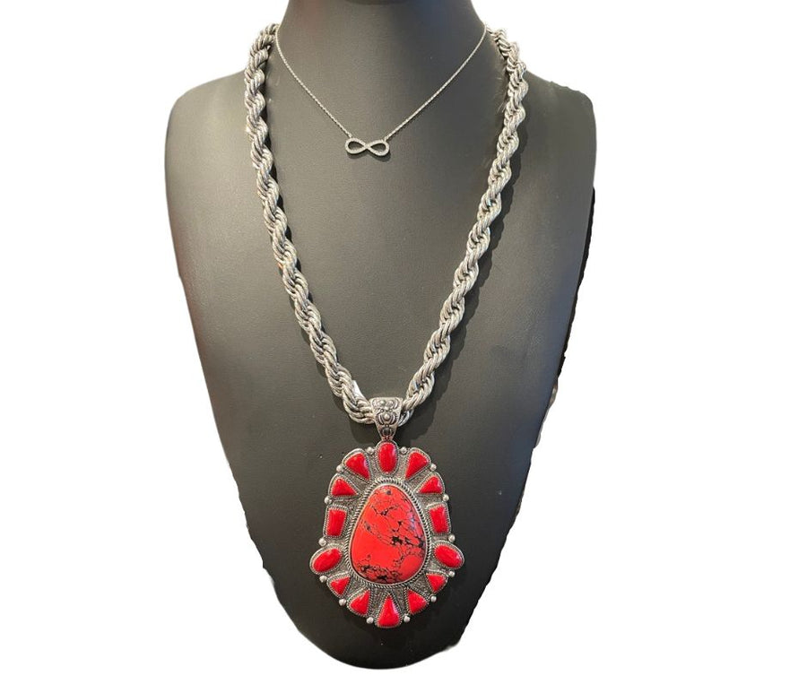 Red Turquoise Necklace