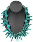 Spike Faux Turquoise Necklace