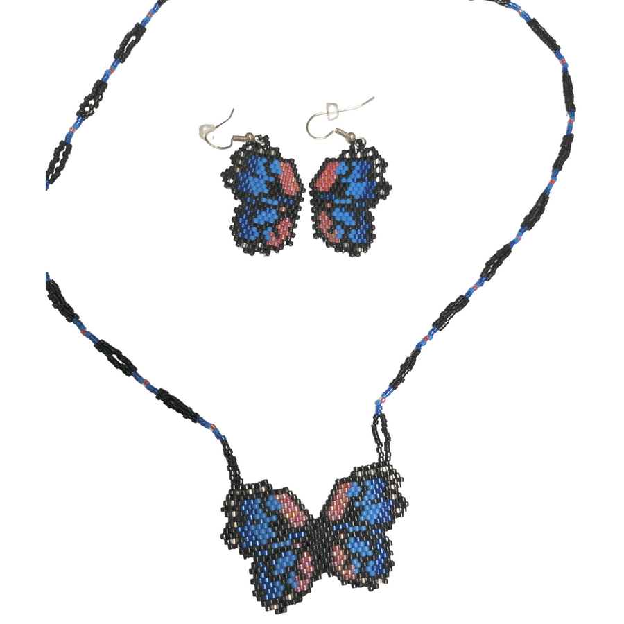 Butterfly Necklace and Earrings Set