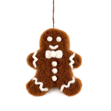 Felted Wool Gingerbread Ornament