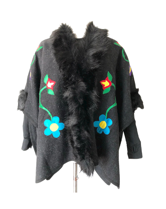 Tammy Beauvais "Eastern Woodland Floral" Fur Cape