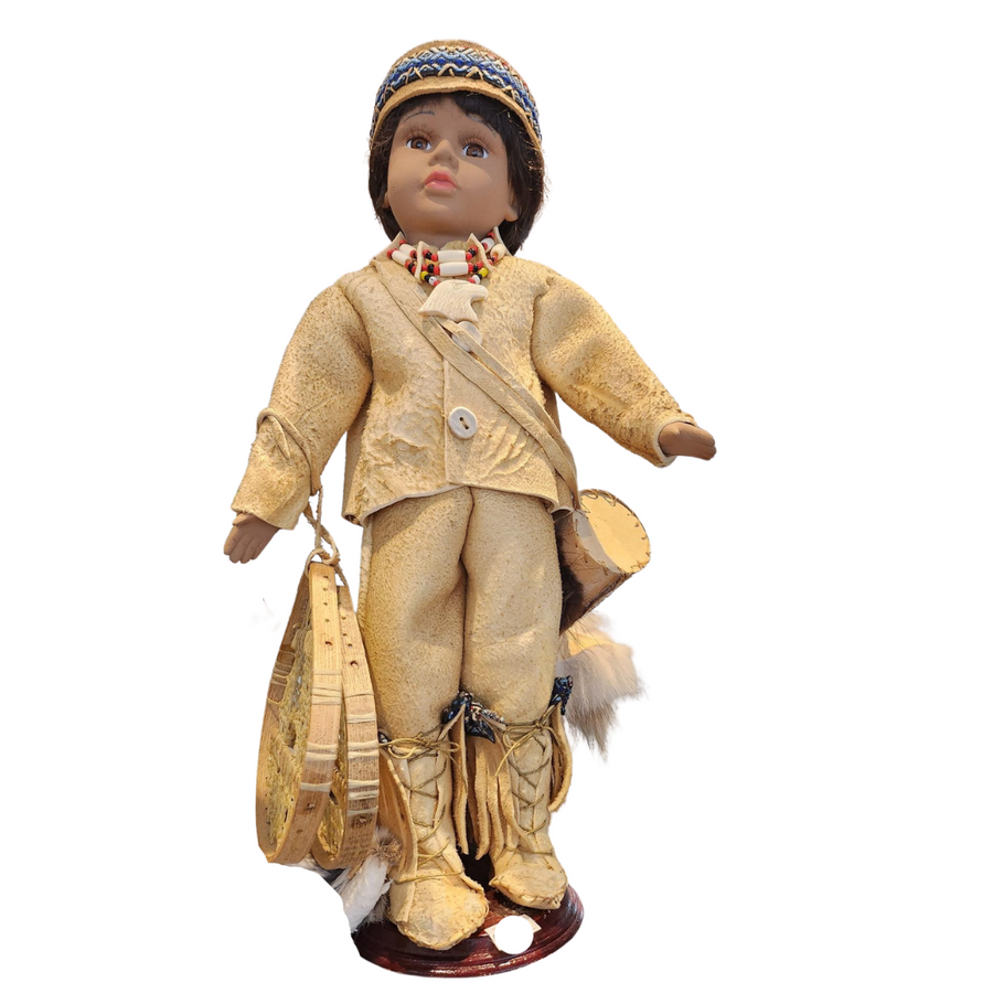 Leather Dressed Porcelain Collectible Dolls