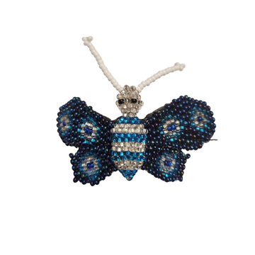 Small 3D Butterfly Beaded Hairclip