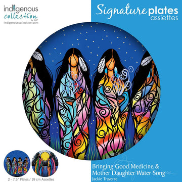 Bringing Good Medicine/Mother Daughter Water Song Decorative Plates by Jackie Traverse
